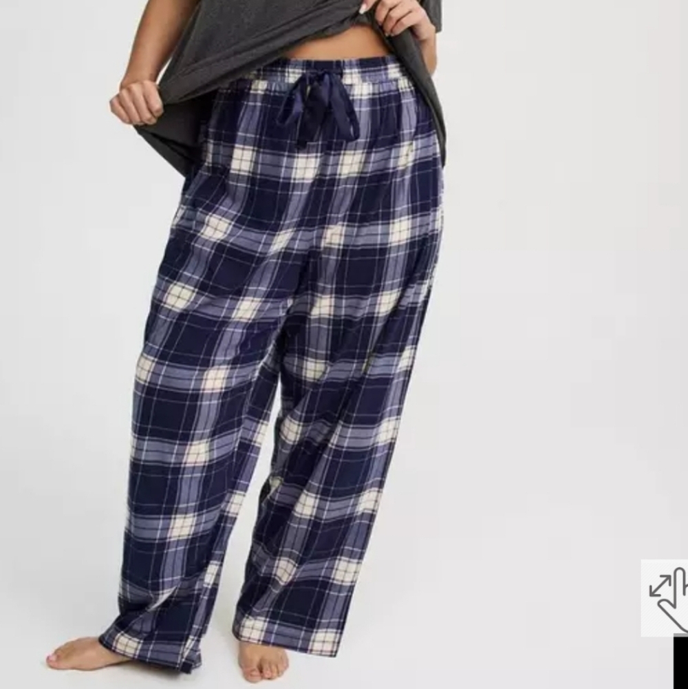 🆕️ 1X 100% COTTON BLUE PLAID SLEEP PANT